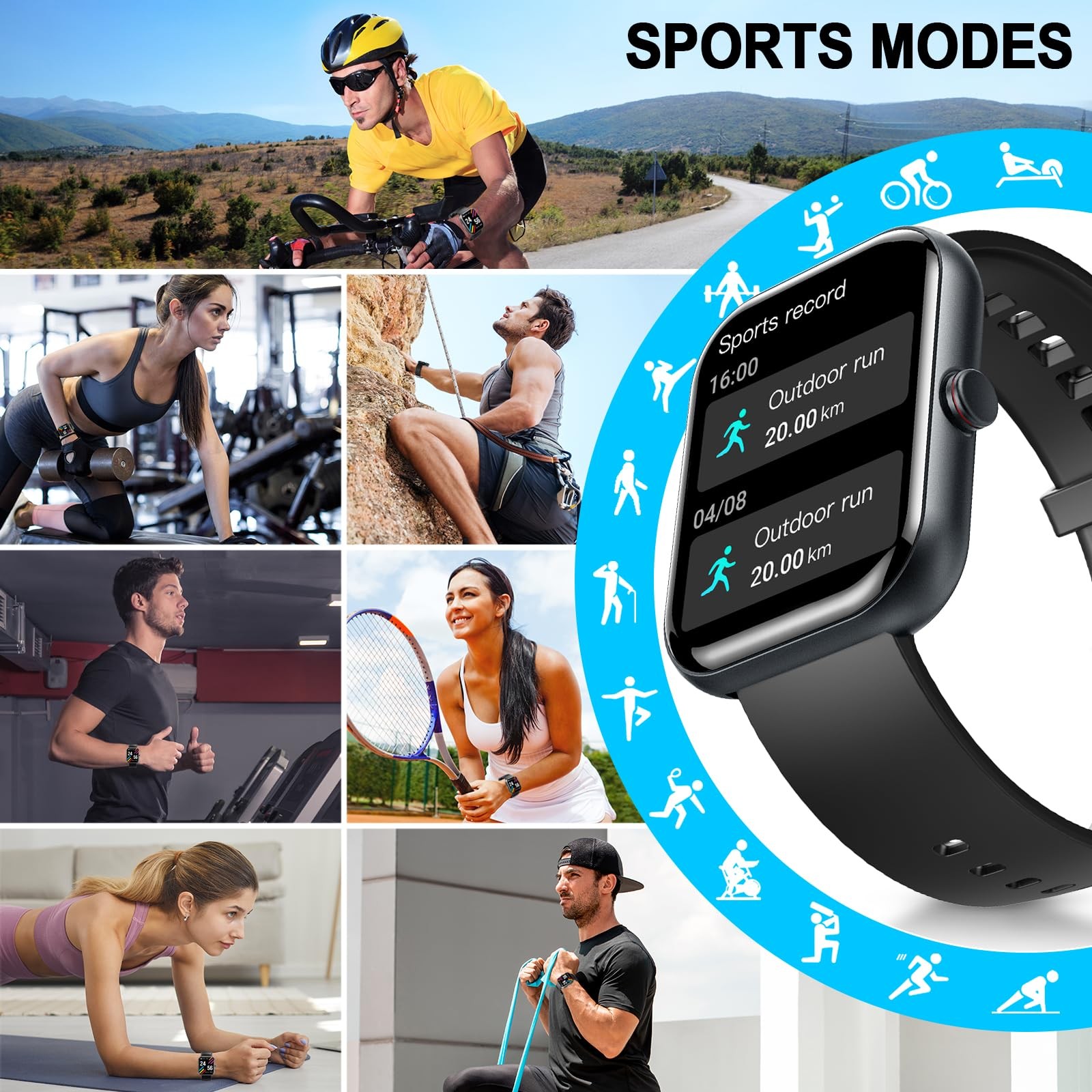 for Men & , 1.91″ Fitness Tracker with Answer/Make Calls, IP68 Waterproof, 11…