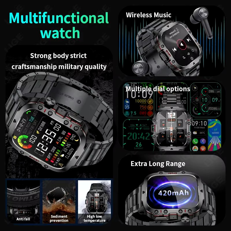 Waterproof Smart Watch for Men & Women (Answer/Make Calls) Voice Assistant 2025