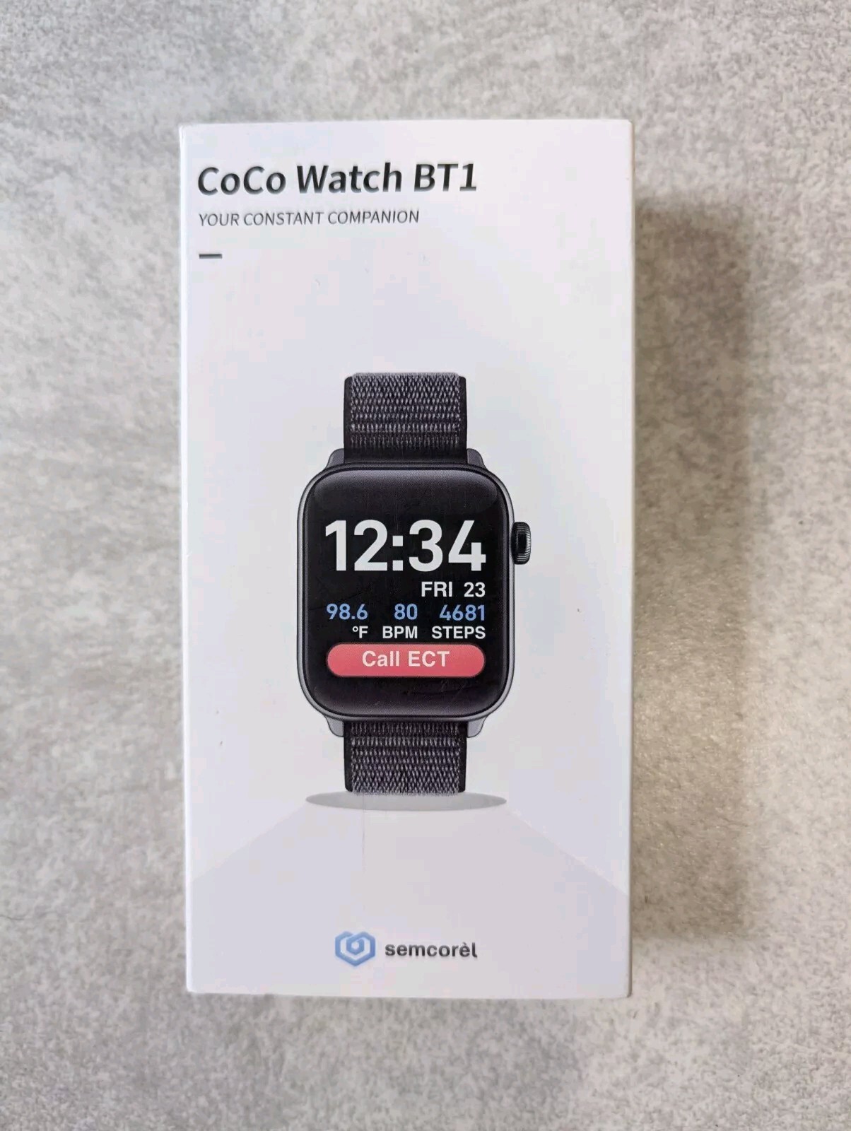 Semcorel CoCo BT1 Black Heart Rate Monitor Bluetooth Smartwatch