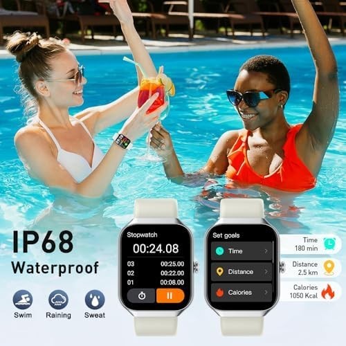 Reloj inteligente para hombre y mujer (contestación y realización de llamadas),