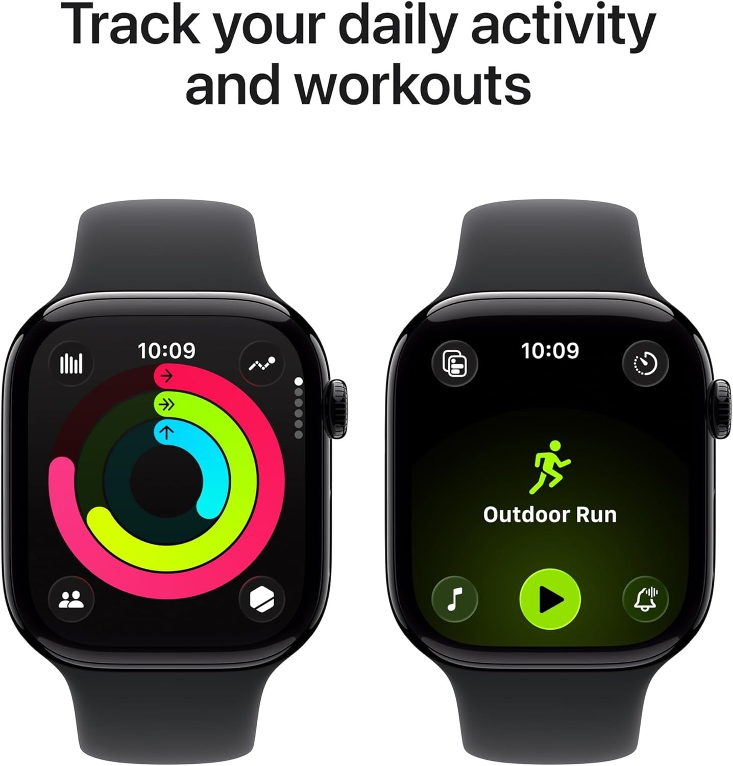 New Apple Watch Series 11 46mm GPS Jet Black Case w Black Sport Band – SEALED
