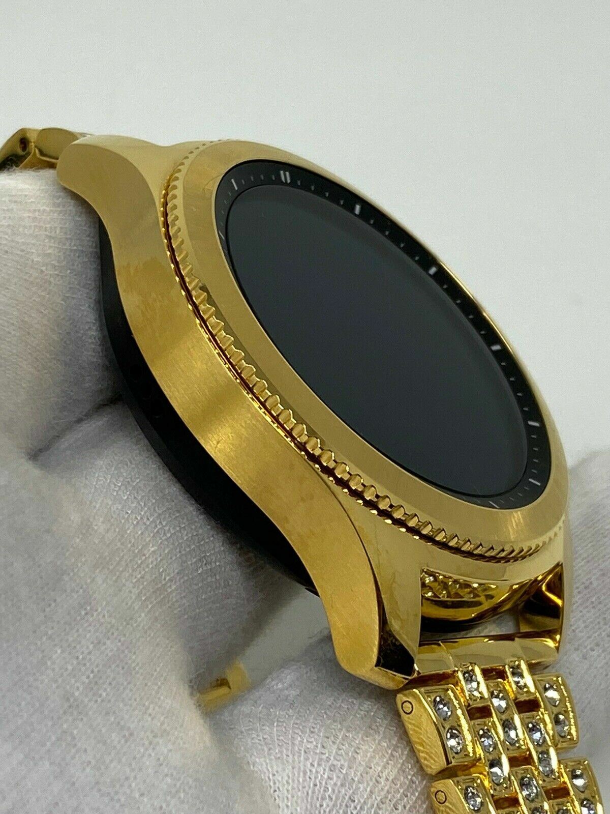 Custom 24K GOLD Plated Samsung Gear S3 Classic DIAMOND Rhinestone Band