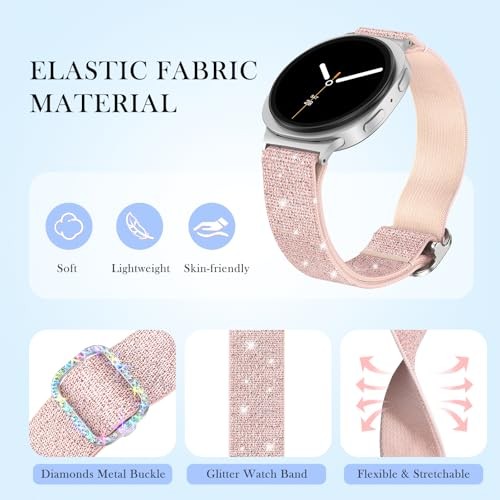 for Samsung Galaxy Watch Bands Galaxy Watch 8 & 8 Classic Pink, Silver, Black