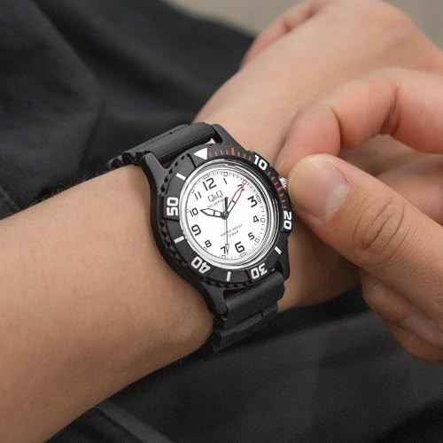 Citizen QQ Men’s Analog Solar Watch Water Resistant to 10 ATM Urethane Strap