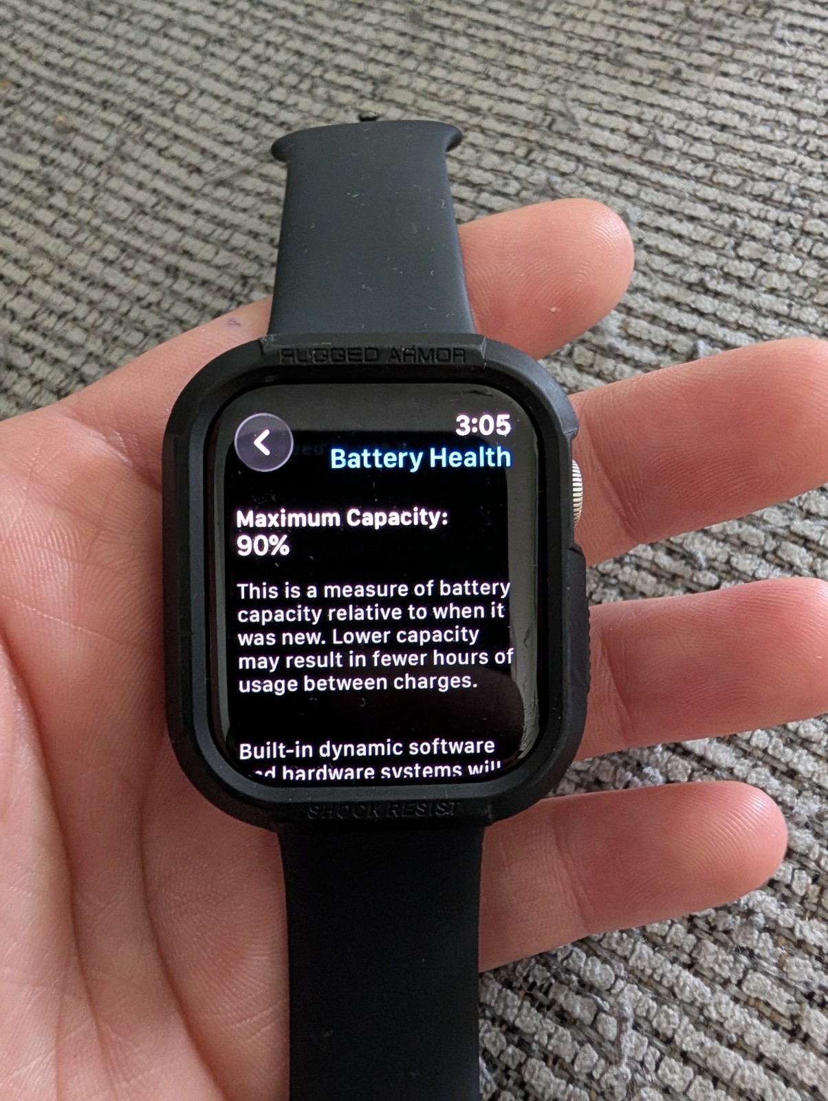 Apple Watch Series 9 45mm Silver Stainless Steel cellular w/ Black Silicone Band