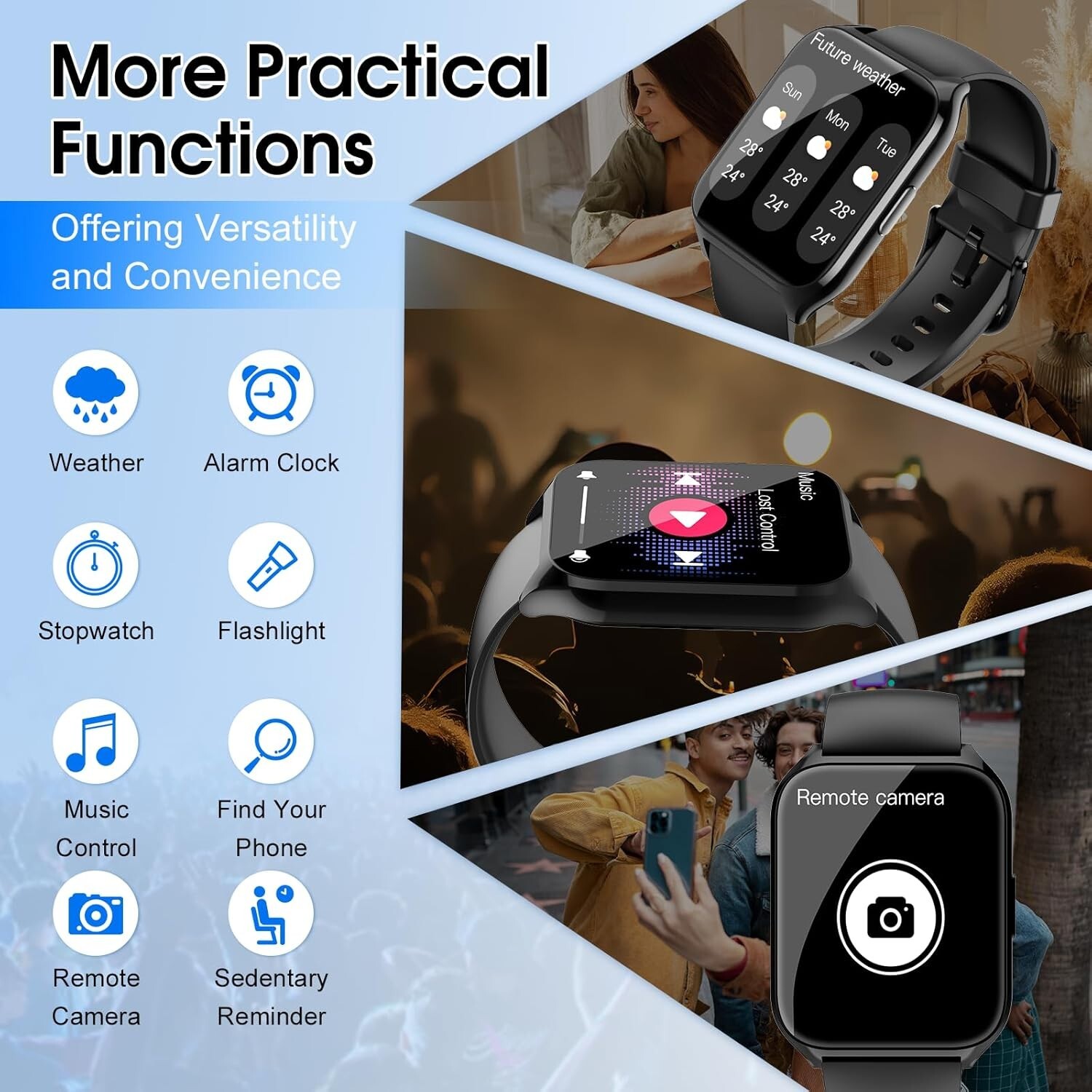 Smart Watch, 1.85″HD Smartwatches for Men Women for Android & iOS-Apple