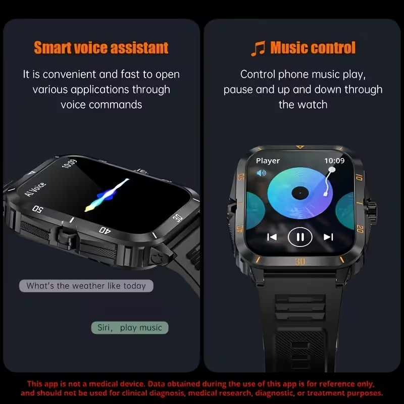 🔥 Military Smart Watch Men Android Rugged Tactical Fitness Tracker n