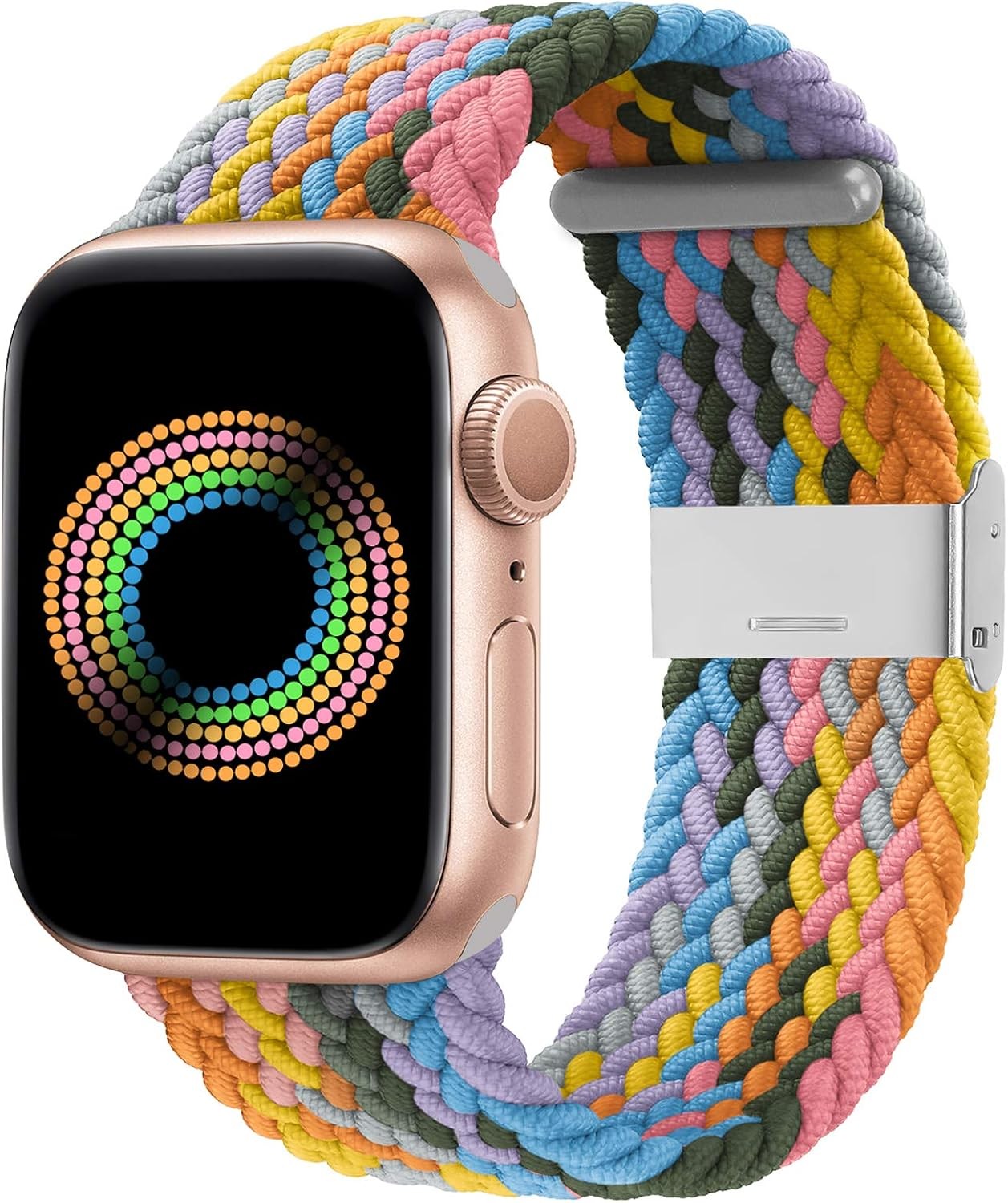 Stretchy Braided Solo Loop Band for Apple Watch Ultra SE 49mm 45mm 44mm 42mm