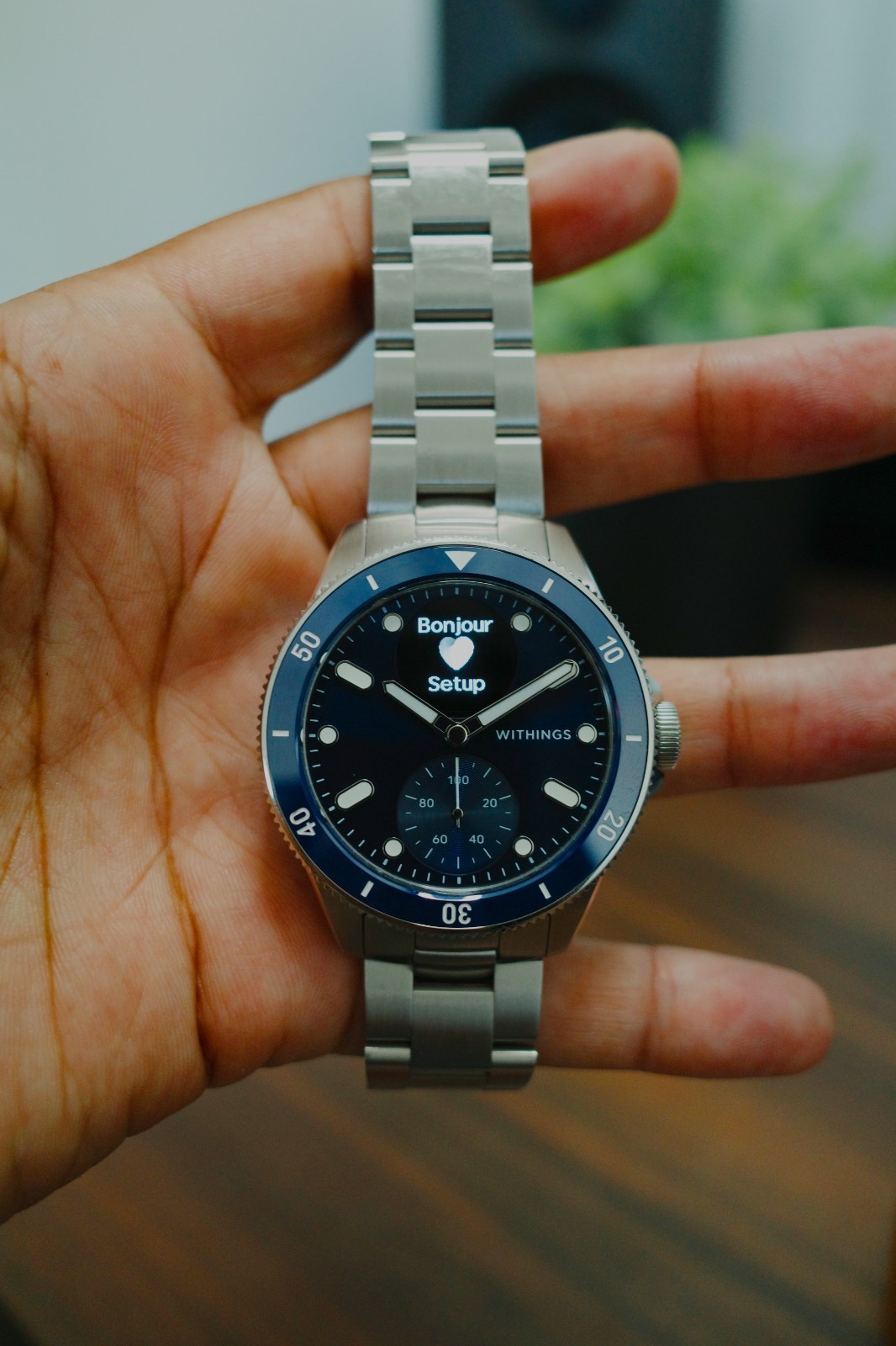 Withings ScanWatch Nova 42mm Blue – Hybrid Smartwatch, ECG SpO2 – Open Box, Comp