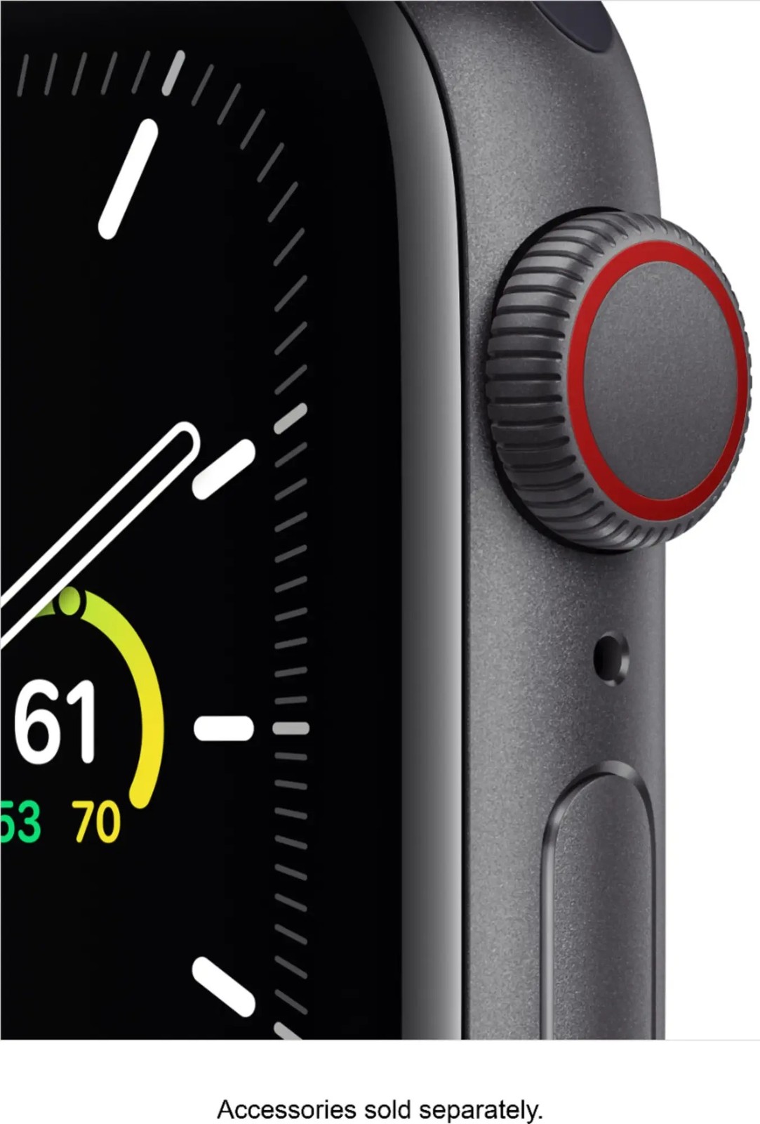 Apple Watch SE 1st Gen (GPS+LTE) 44MM Space Gray Aluminum Case Black Sport Loop