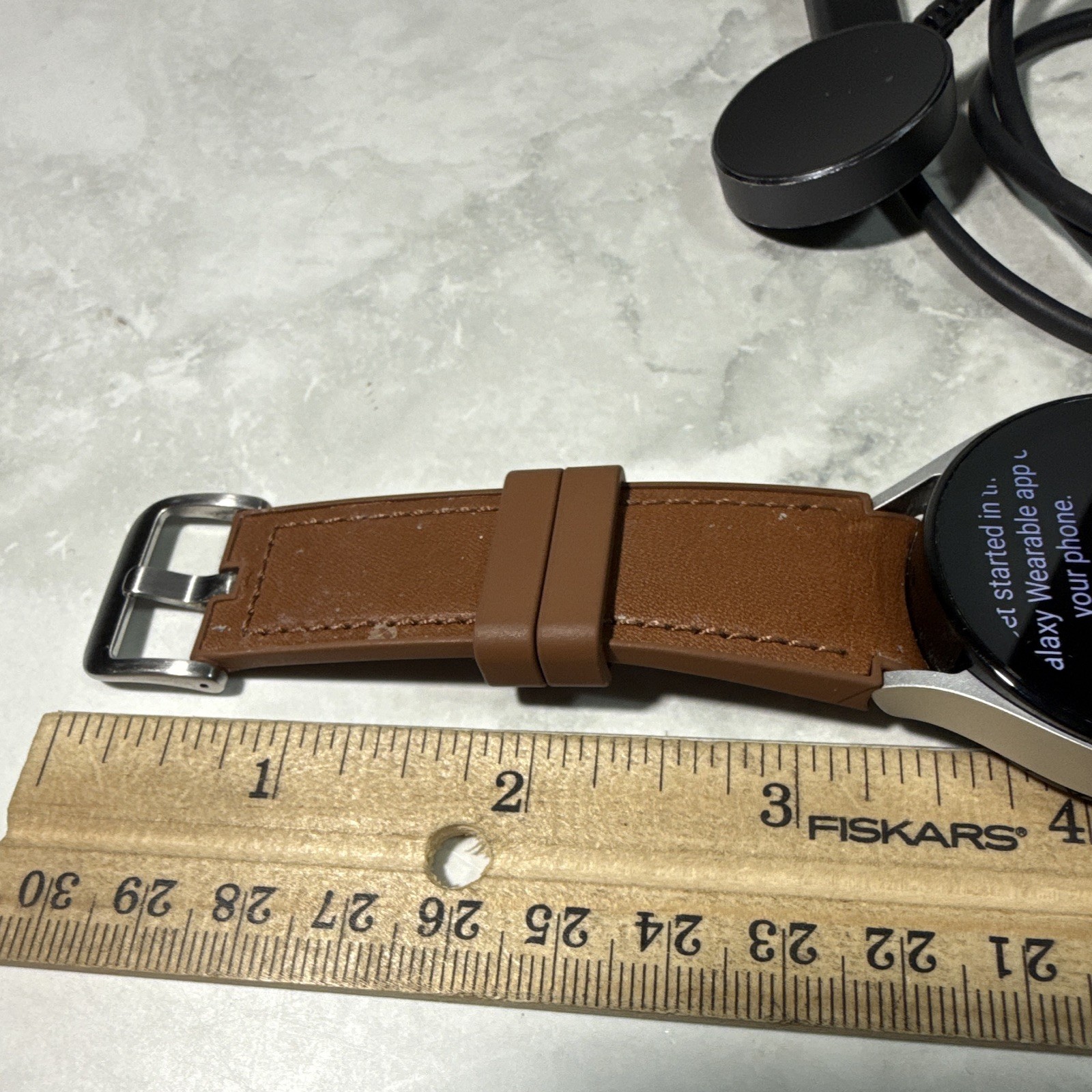 Samsung Galaxy Watch5 Pro 44mm Silver Stainless GPS Sapphire, White Band