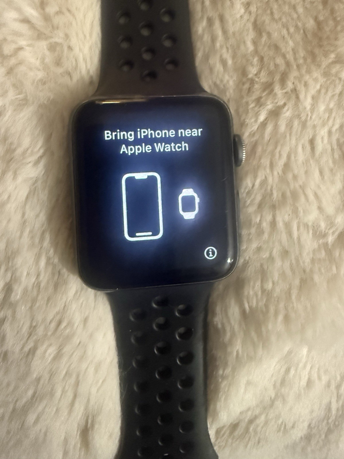 Apple Watch Series 3 42mm GPS + Cellular Aluminum Case Black Sport Band A1861