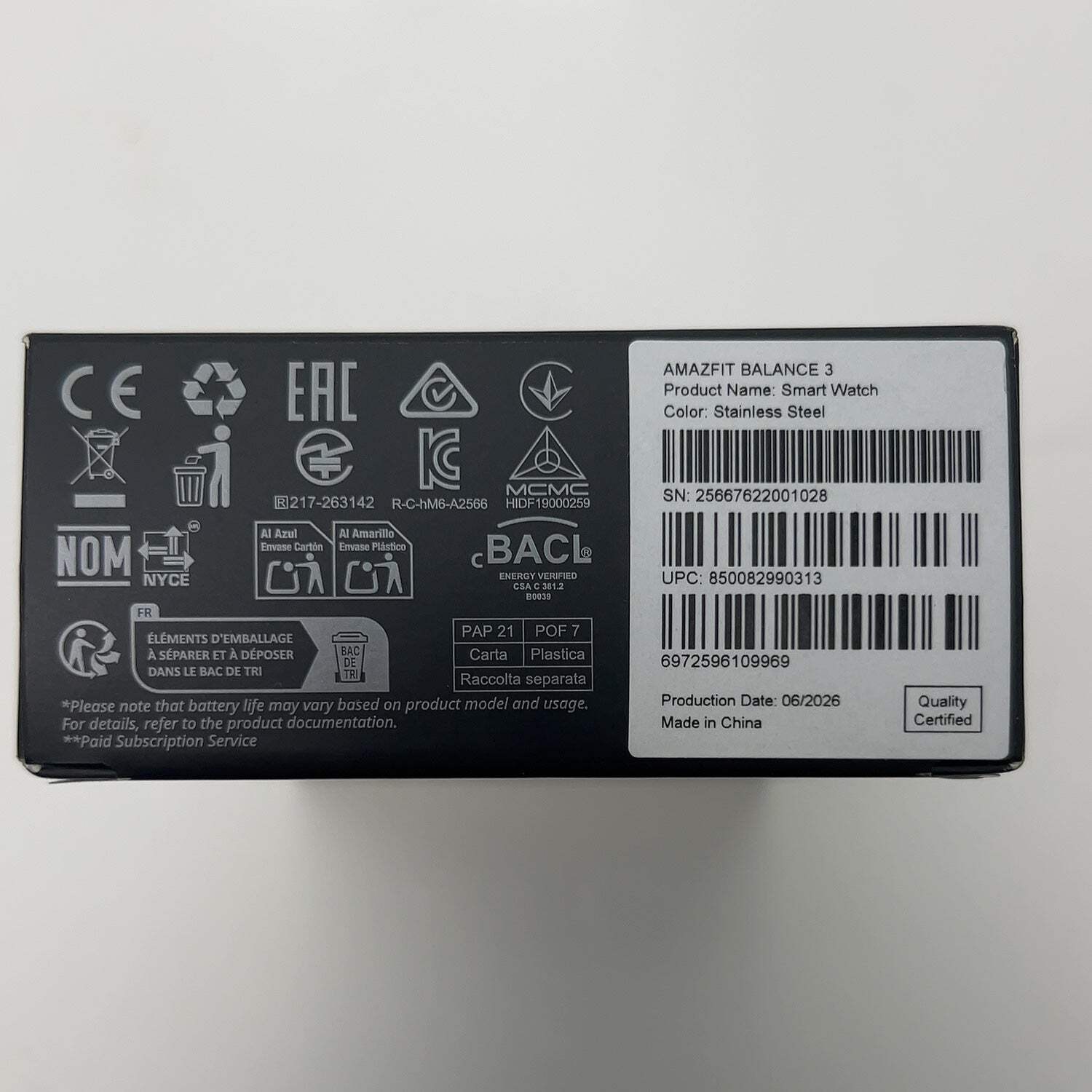 New Amazfit Balance 3 46mm Smartwatch A2566
