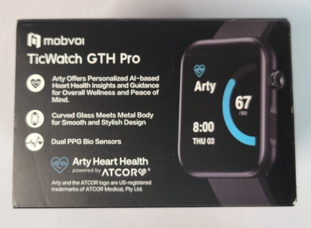 Ticwatch GTH Pro (CXB03) Smartwatch- Meteorite Black