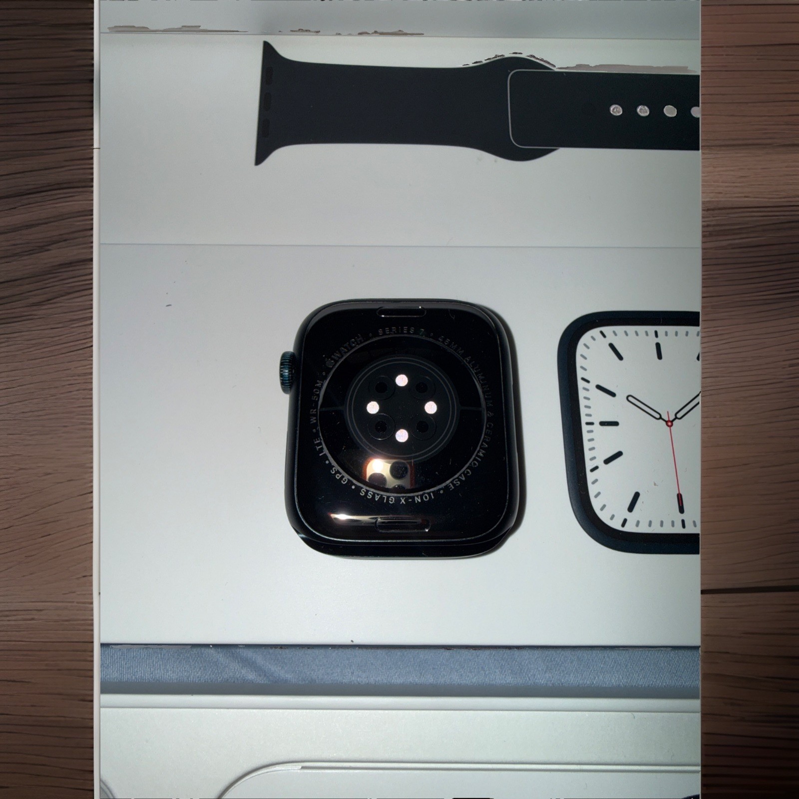 Apple Watch Series 7 45mm Midnight ALU Mid Sport Band . Extra Sport Band And SP￼