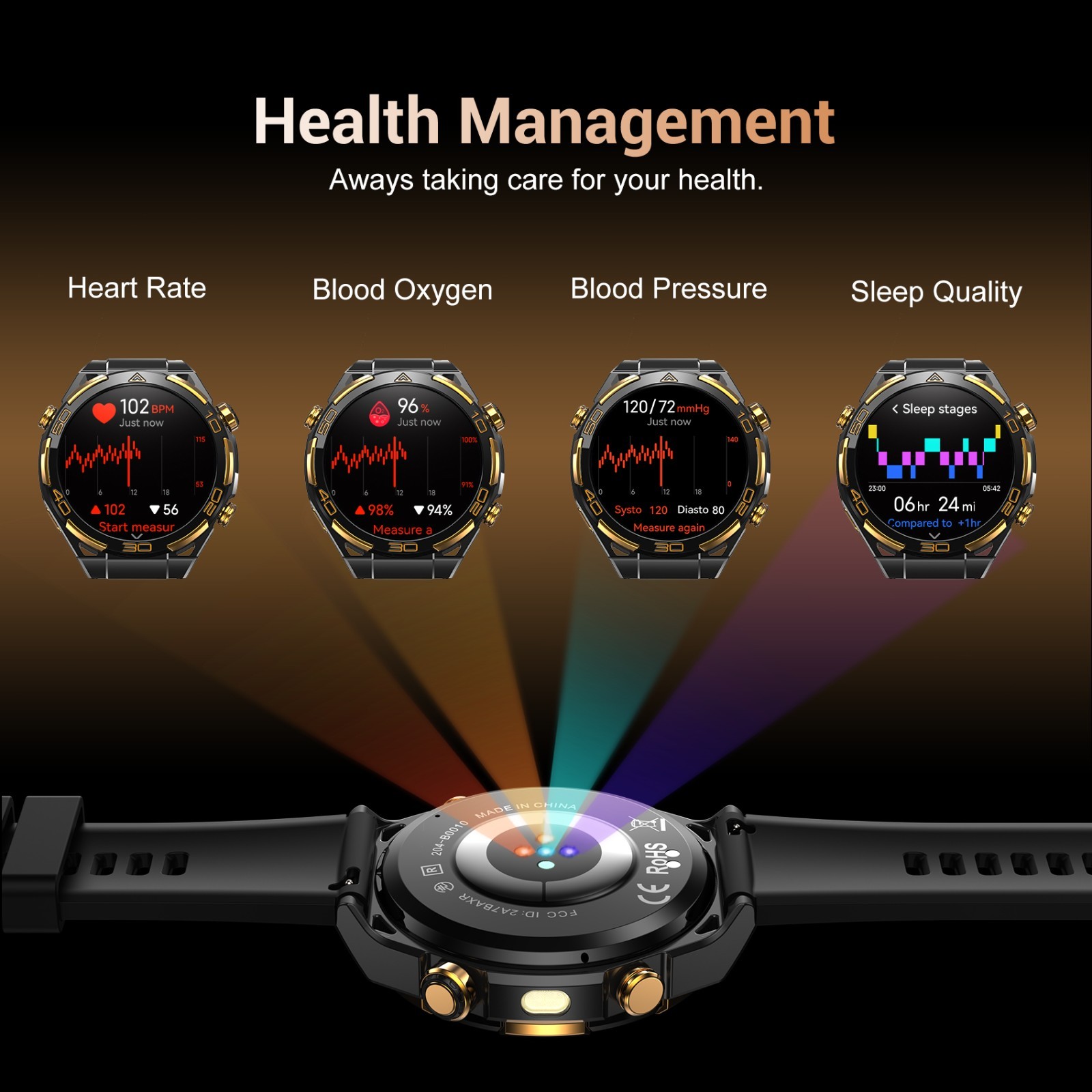 Tactical Smart Watch Men With GPS 900mAh 20-Day Battery Life ， Al Custom Face