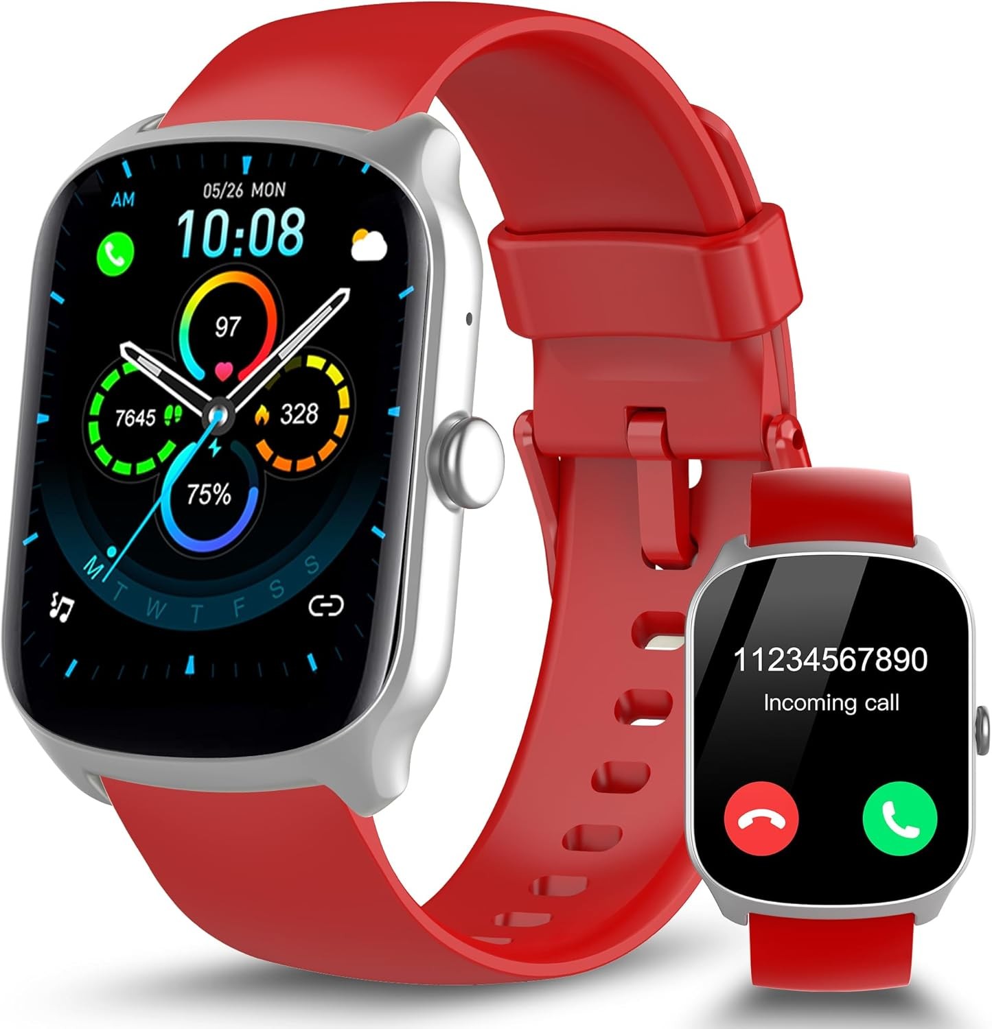 Smart Watch for Men Women, 1.95” HD Curved Screen Smartwatch(Answer/Make