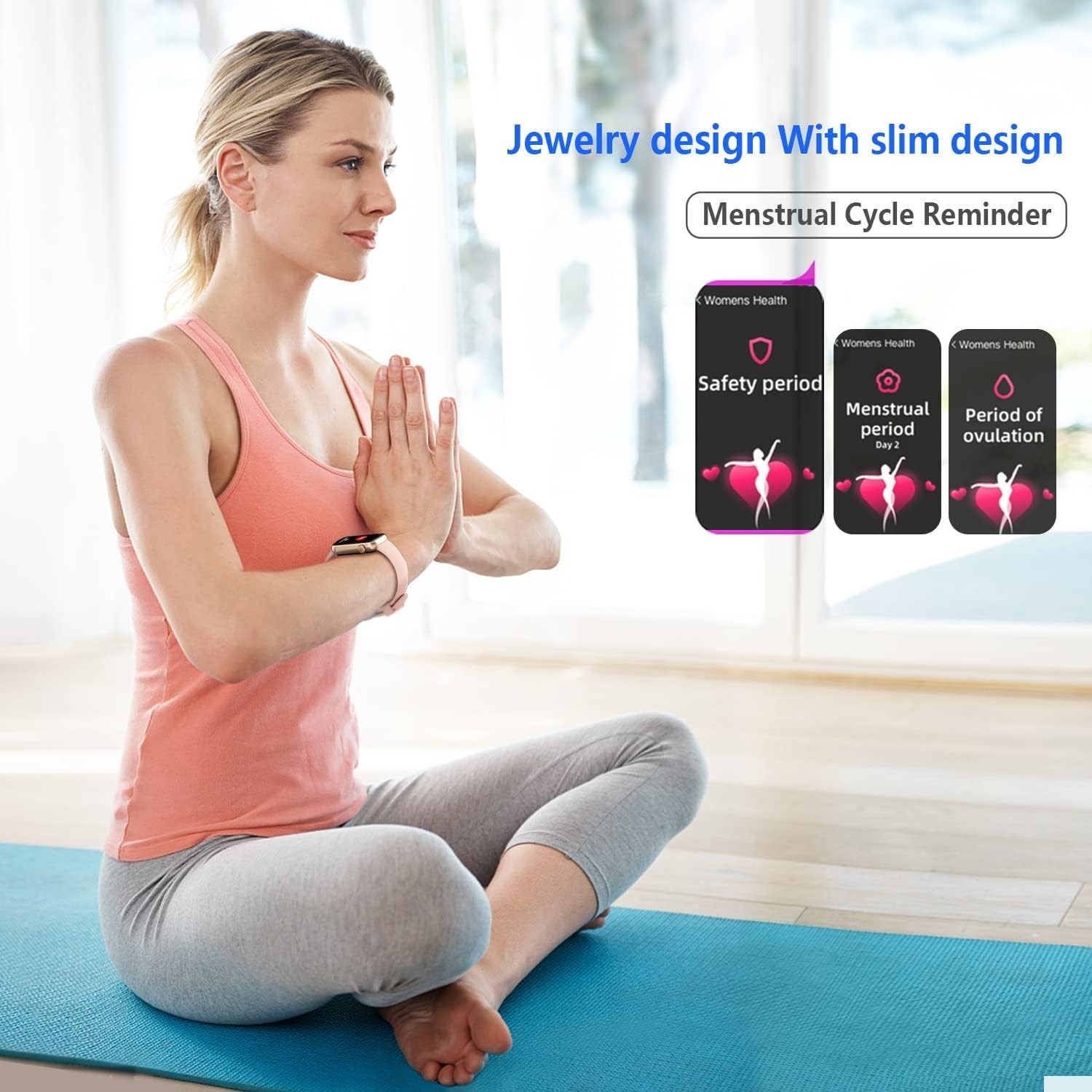 FITVII Nexa Smart Watch Women’s Fitness Tracker Blood Pressure Heart Rate Sport