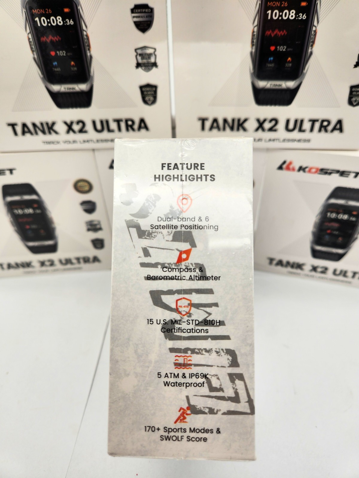 KOSPET TANK X2 Ultra Smart Watch with GPS 50M Waterproof