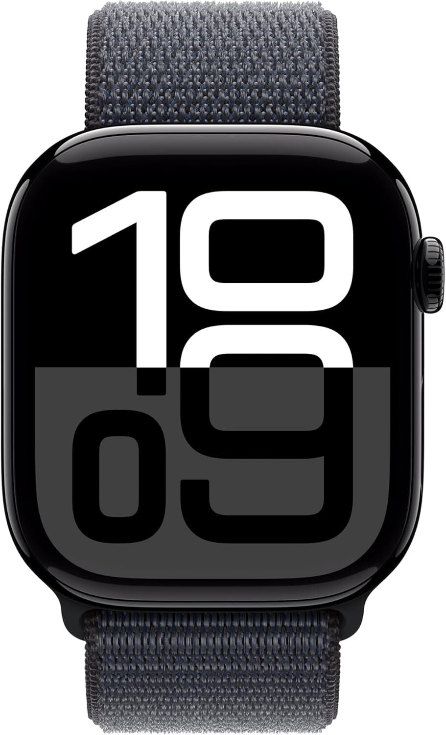 Apple Watch Series 10 GPS 46mm Smartwatch Jet Black Aluminum Case Ink Sport Loop