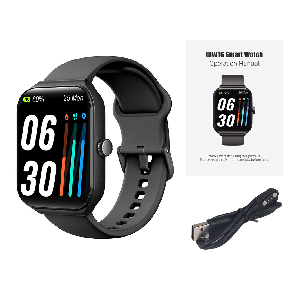 IDW16 Smart Watch with Heart Rate Monitor – Message Reminder, Long Battery Life