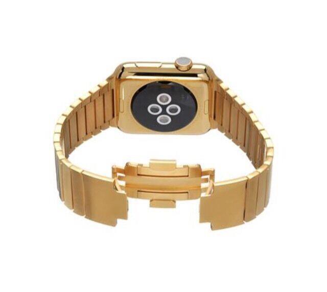 24K Gold Plated 42MM Apple Watch SERIES 3 with Gold LInk Band LTE GPS