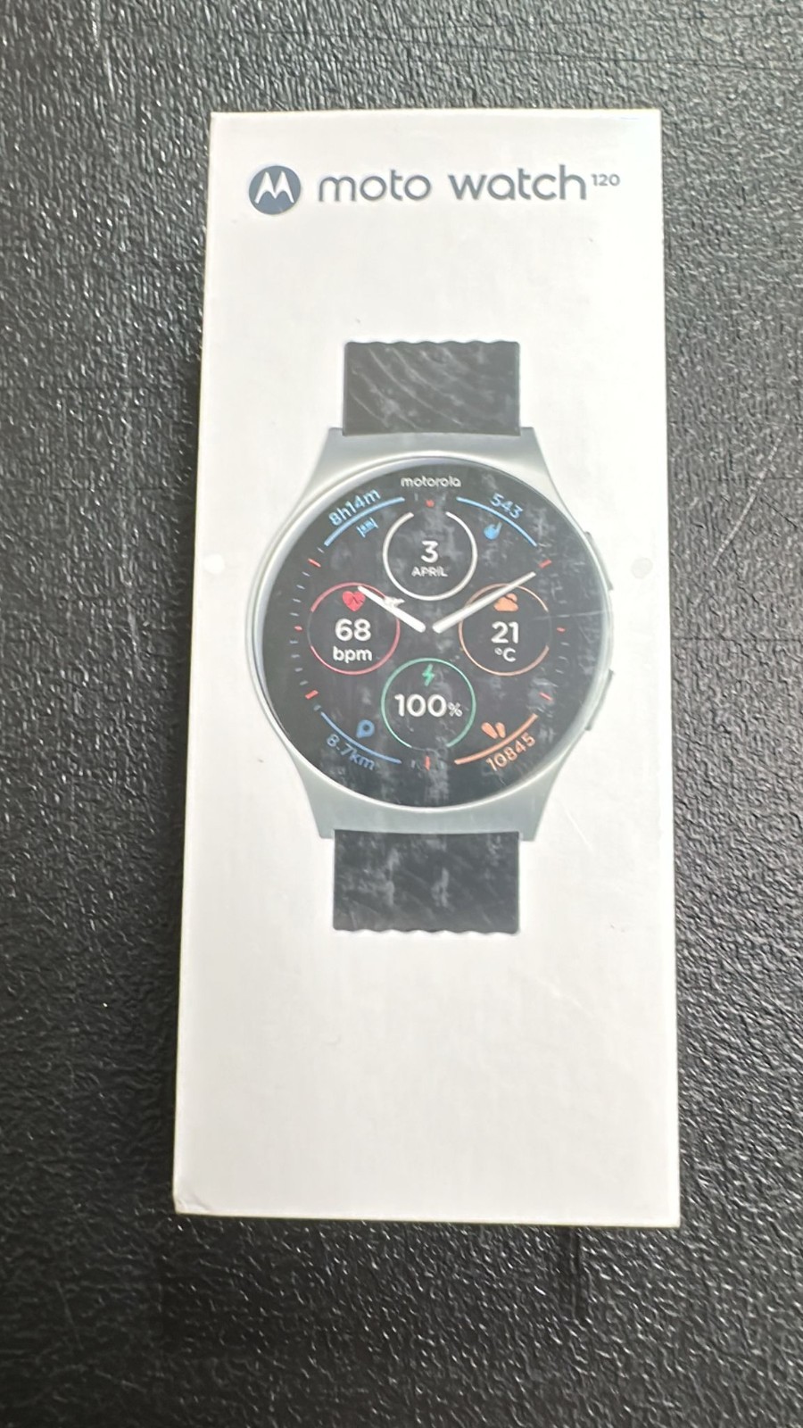 Motorola Moto Watch 120 – Premium Bluetooth AMOLED Smartwatch – Silver