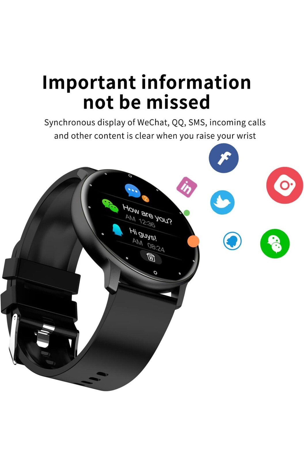 Reloj Inteligente MUJER HOMBRE Smart Watch Universal for Telefono Bluetooth