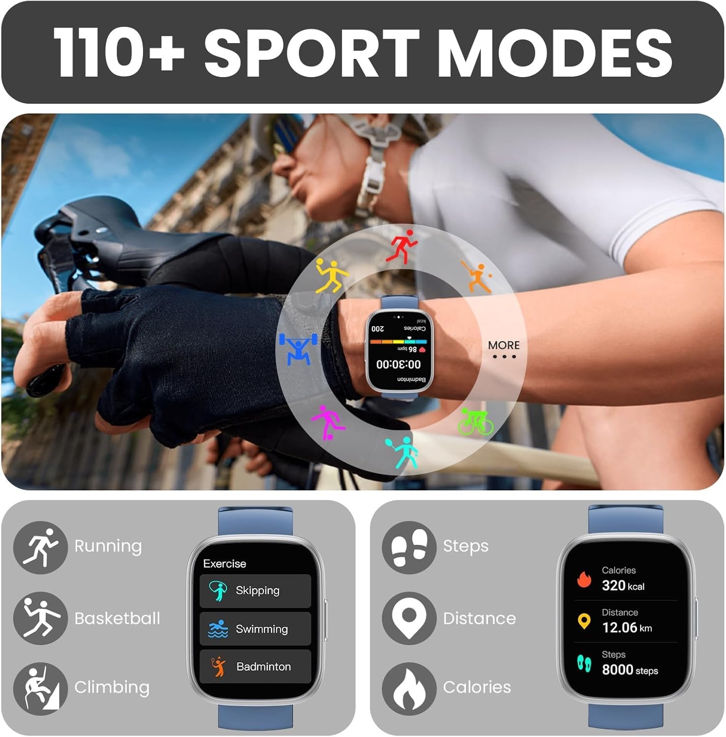 Reloj Inteligente de Mujer Hombre para Iphone Apple Samsung Android y Bluetooth