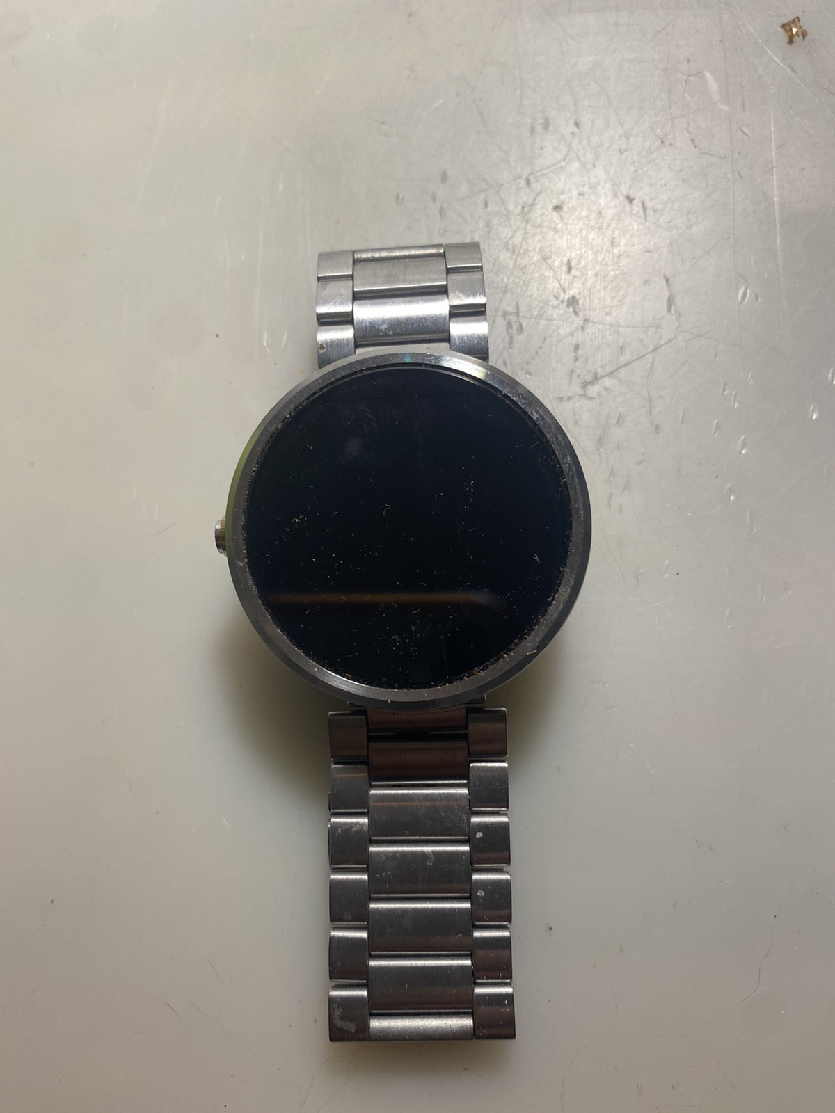 Motorola Moto 360 Gen 1 Round Android Smart Watch Silver Metal Bracelet