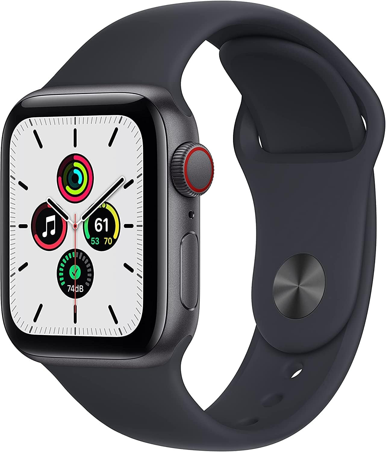 Apple Watch SE 44mm 32GB Aluminum Midnight Sport Band GPS + Cellular Unlocked