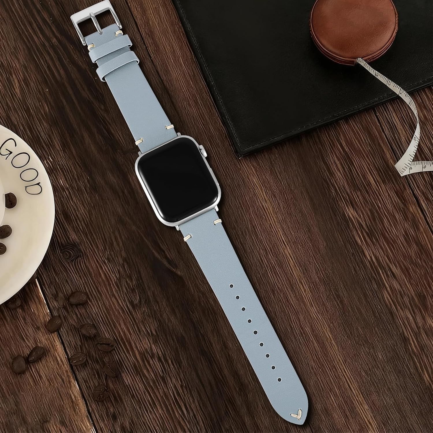 Leather Band for Apple Watch Ultra SE 49mm 44mm 45mm Business Casual Strap