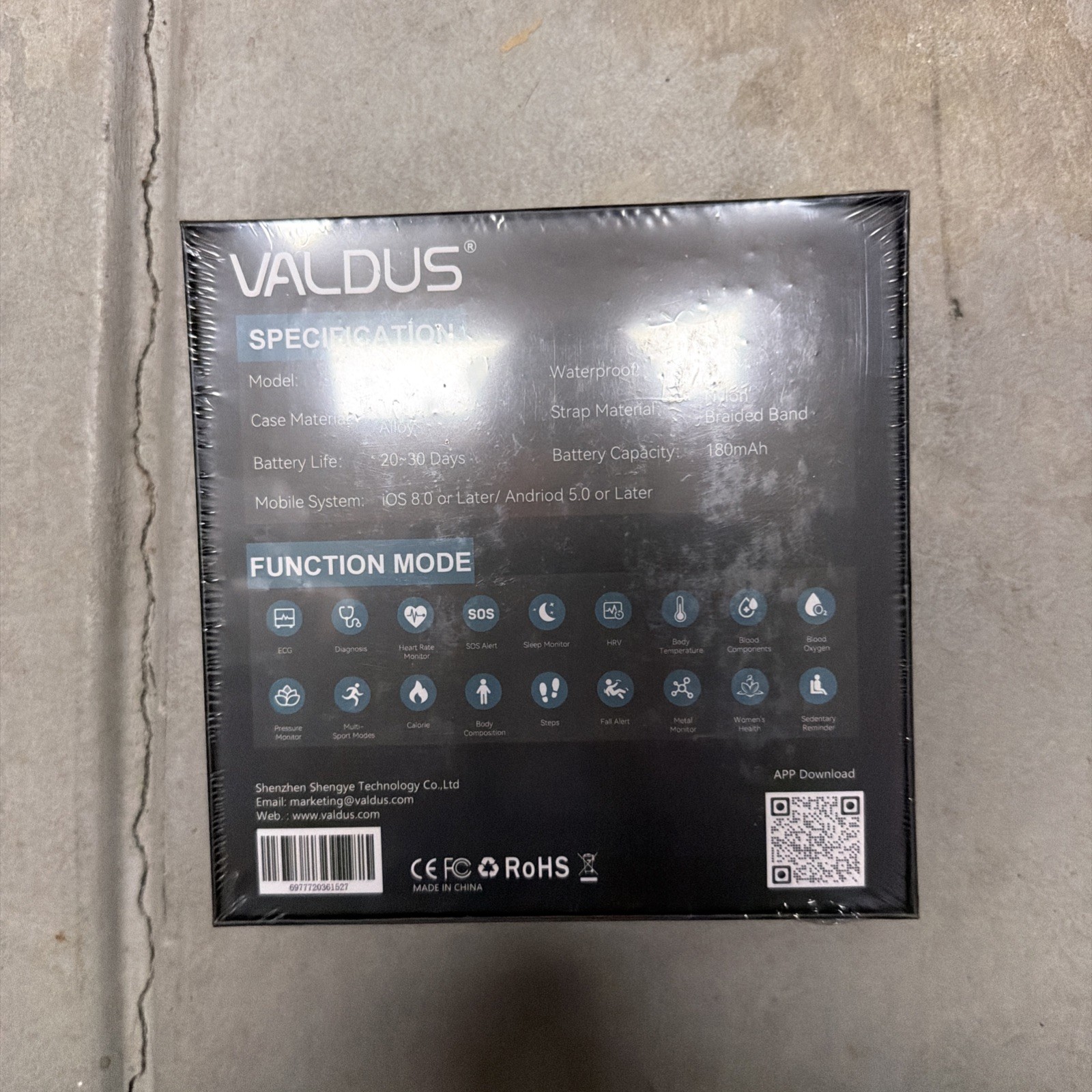 VALDUS VITRO ECG Smart Bracelet, No Screen, BP And HR Monitor GOLD