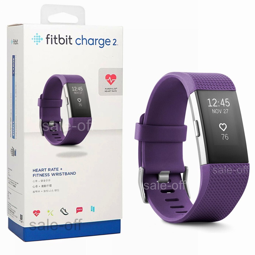 Fitbit Charge 2 Heart Rate Health & Fitness Monitor Activity Tracker -S+L Sizes