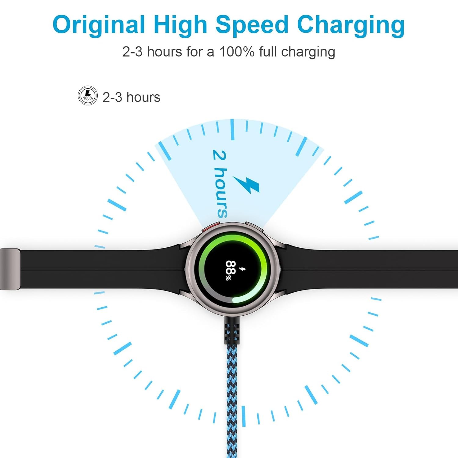 Samsung Watch Charger for Galaxy Watch8 Classic/7/6 USB Magnetic Wireless Cable