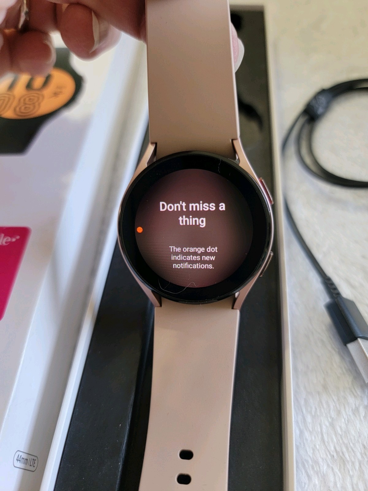 Samsung Galaxy Watch4 SM-R865 40mm Aluminum Case Band Pink Gold *see Description