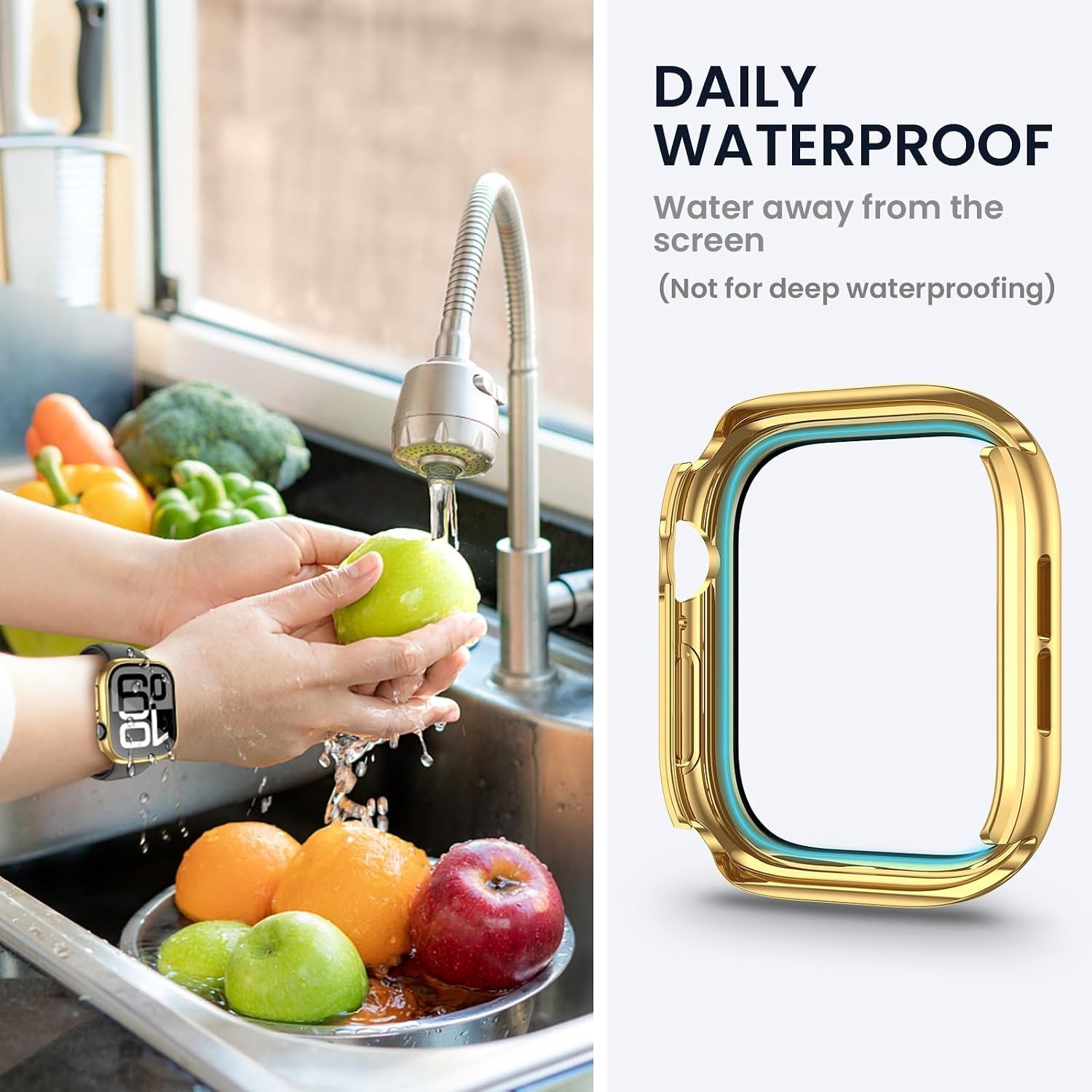 2 in 1 Waterproof Screen Protector Case for Apple Watch Series 11/10 42mm