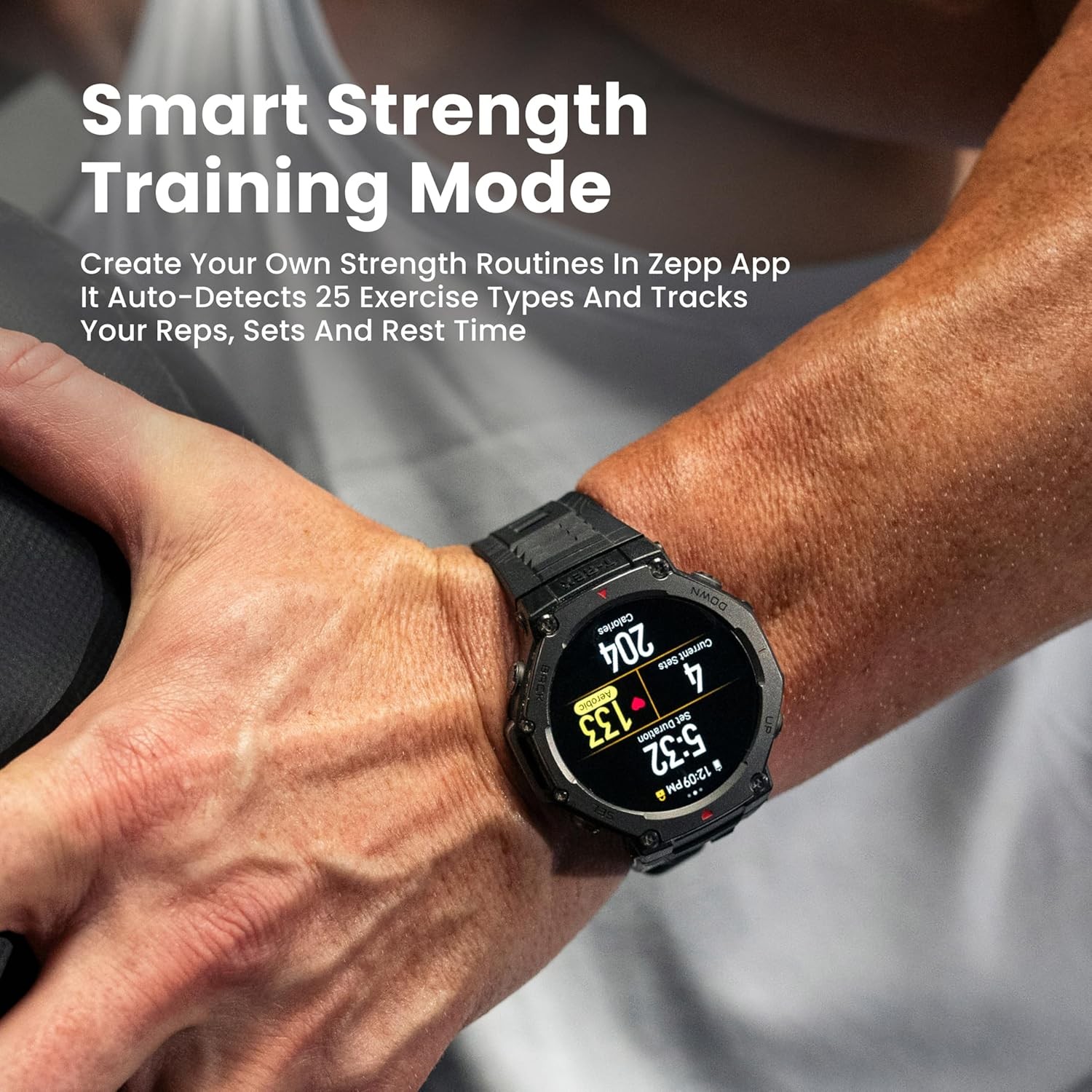 Amazfit A2323-Black T-Rex 3 Outdoor Smart Watch 48mm AMOLED Display, 6 Satellite