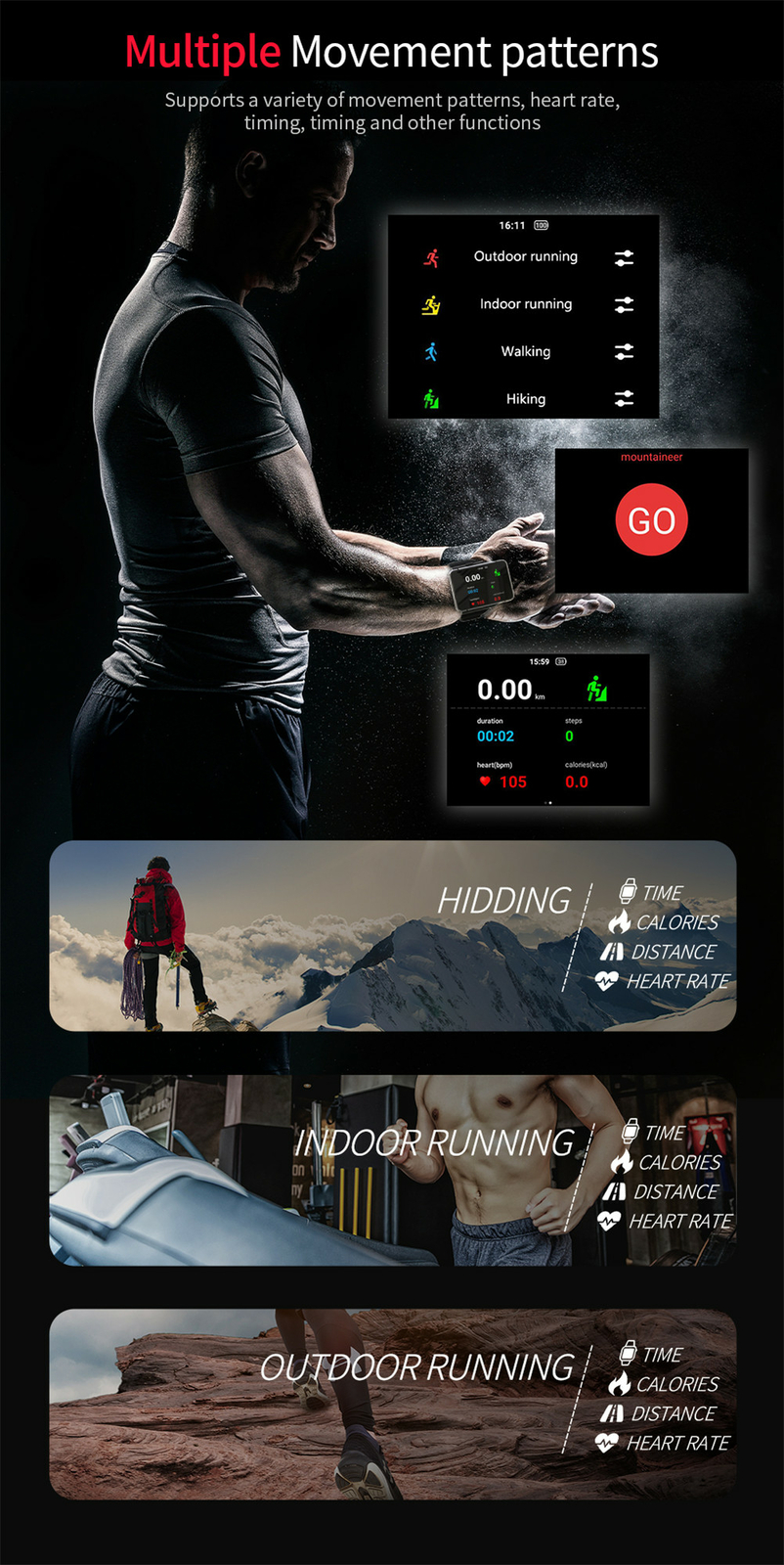 Touch Screen Smart Watch Android 4G WiFi Dual Camera Fitness Tracker 4GB+64GB