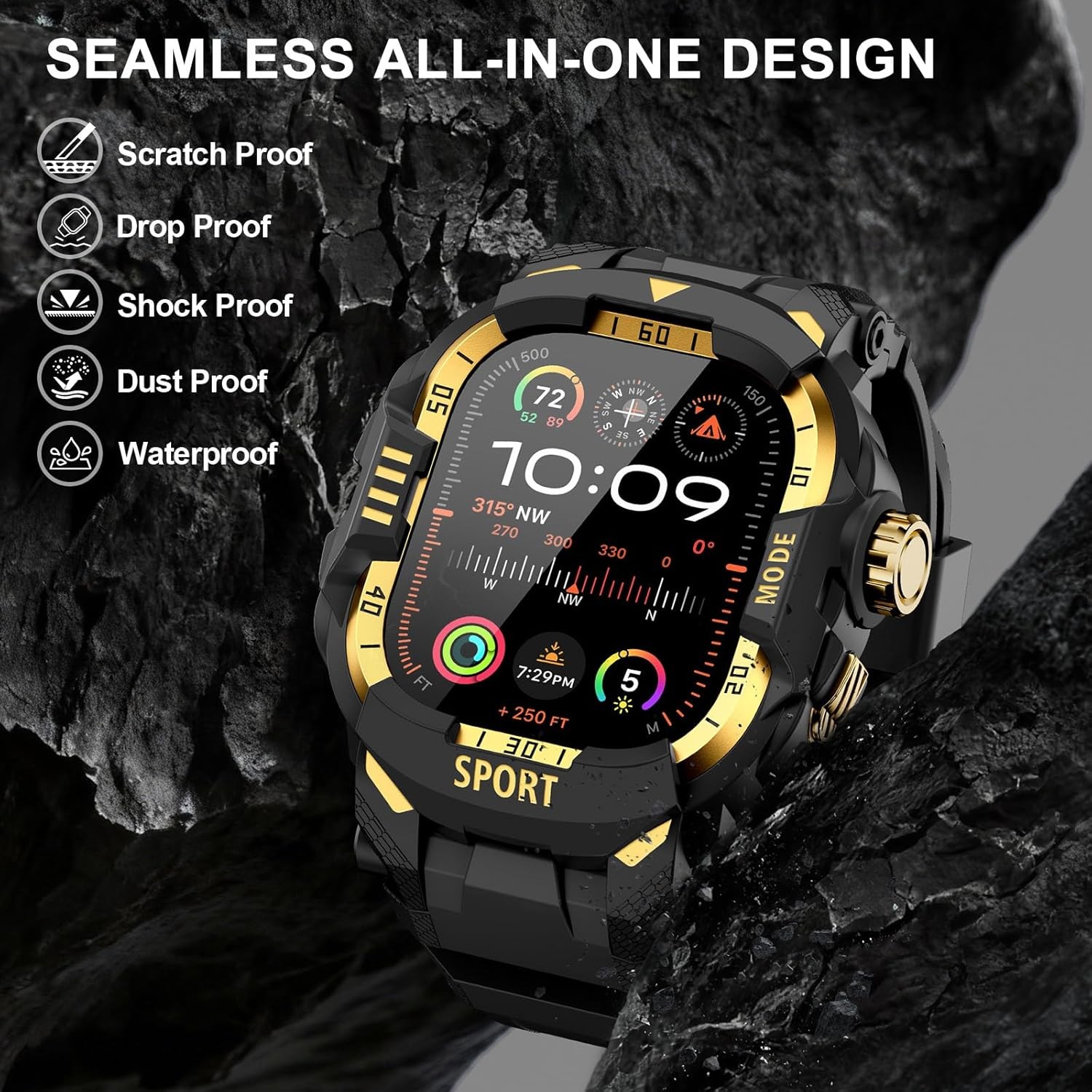 Heavy Duty Strap Compatible with Apple Watch Ultra 49mm, Military Grade