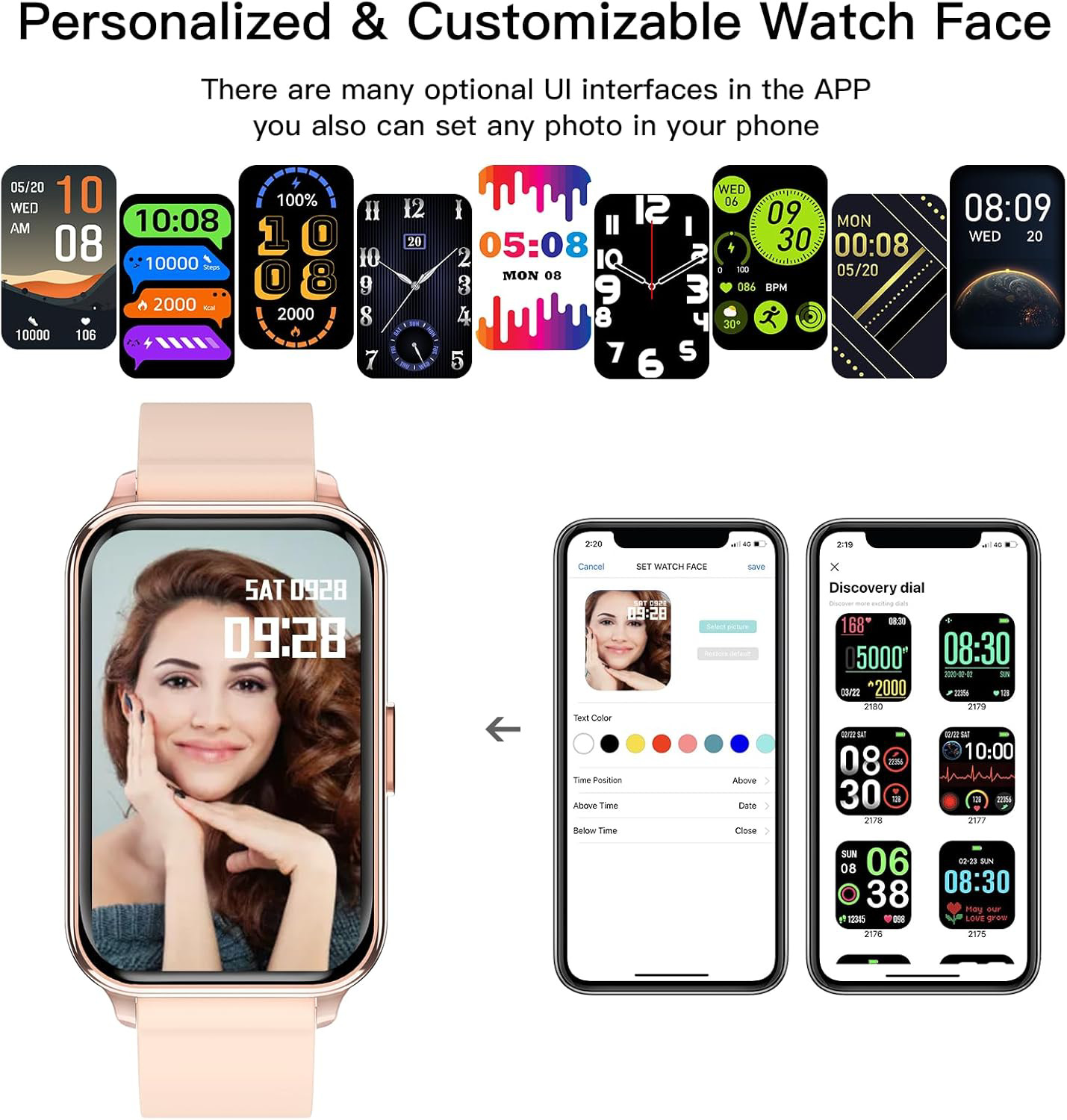 2025 Smart Watch For Men/Women, Waterproof Smartwatch Bluetooth iPhone Samsung