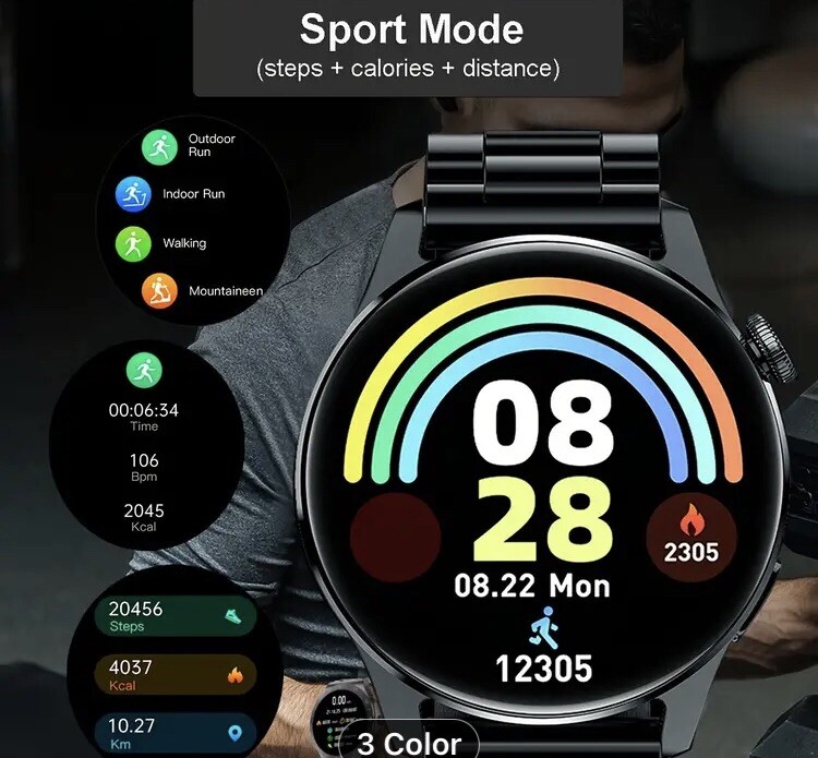 Smart Watch For Men Women Bluetooth Call Heart Rate Sport Smartwatch