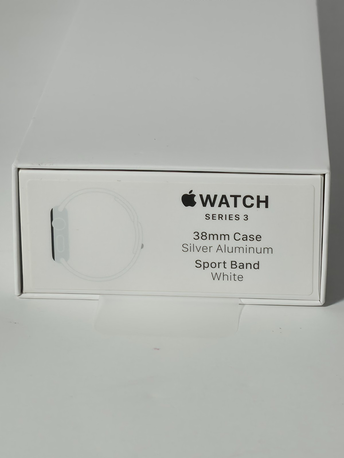 Apple Watch Series 3 (38mm) Silver Aluminum White Band A1858 (GPS) TESTED WORKS