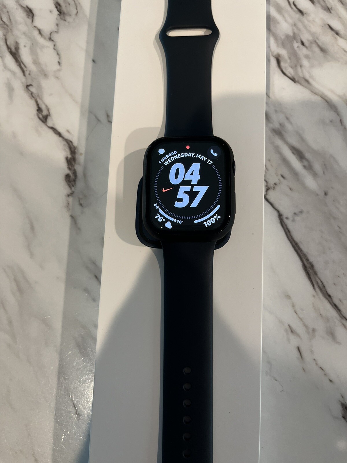 Apple Watch Series 8 45mm Midnight Aluminum Case with Sport Band, M/L (GPS)…