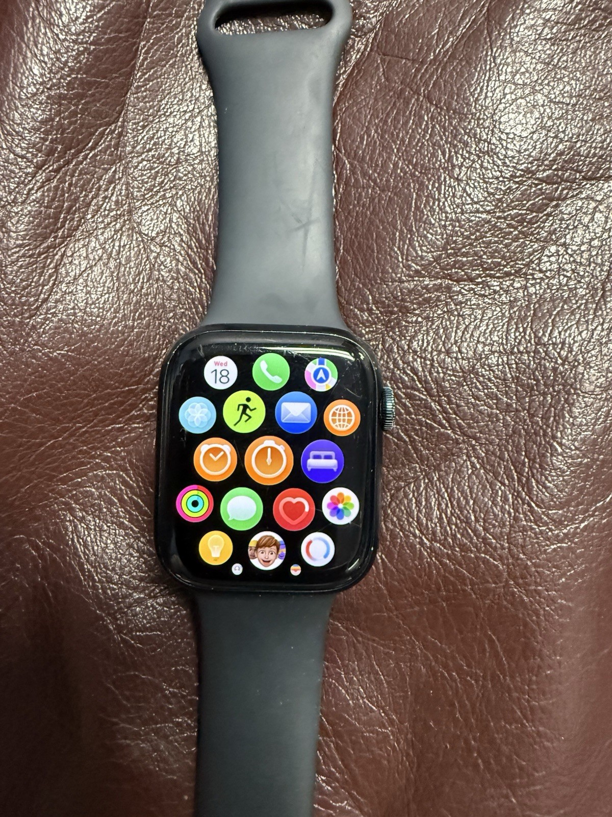 Apple Watch Series 8 45mm Midnight Aluminum Case with Sport Band, M/L (GPS)…