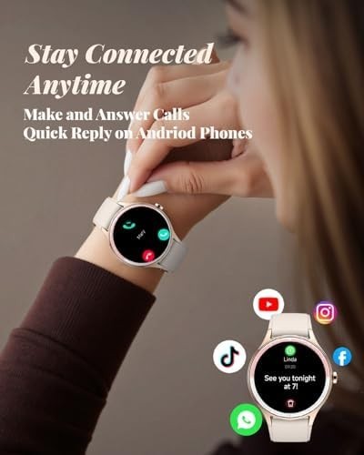 TOOBUR Smart Watch for Women, 40mm HD Smartwatch, Compatible with Android & iOS