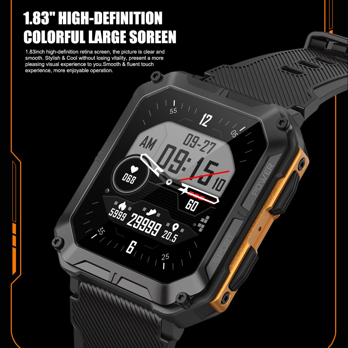 Smart Watch for Men Waterproof Smartwatch Bluetooth iPhone Samsung NEW 2022