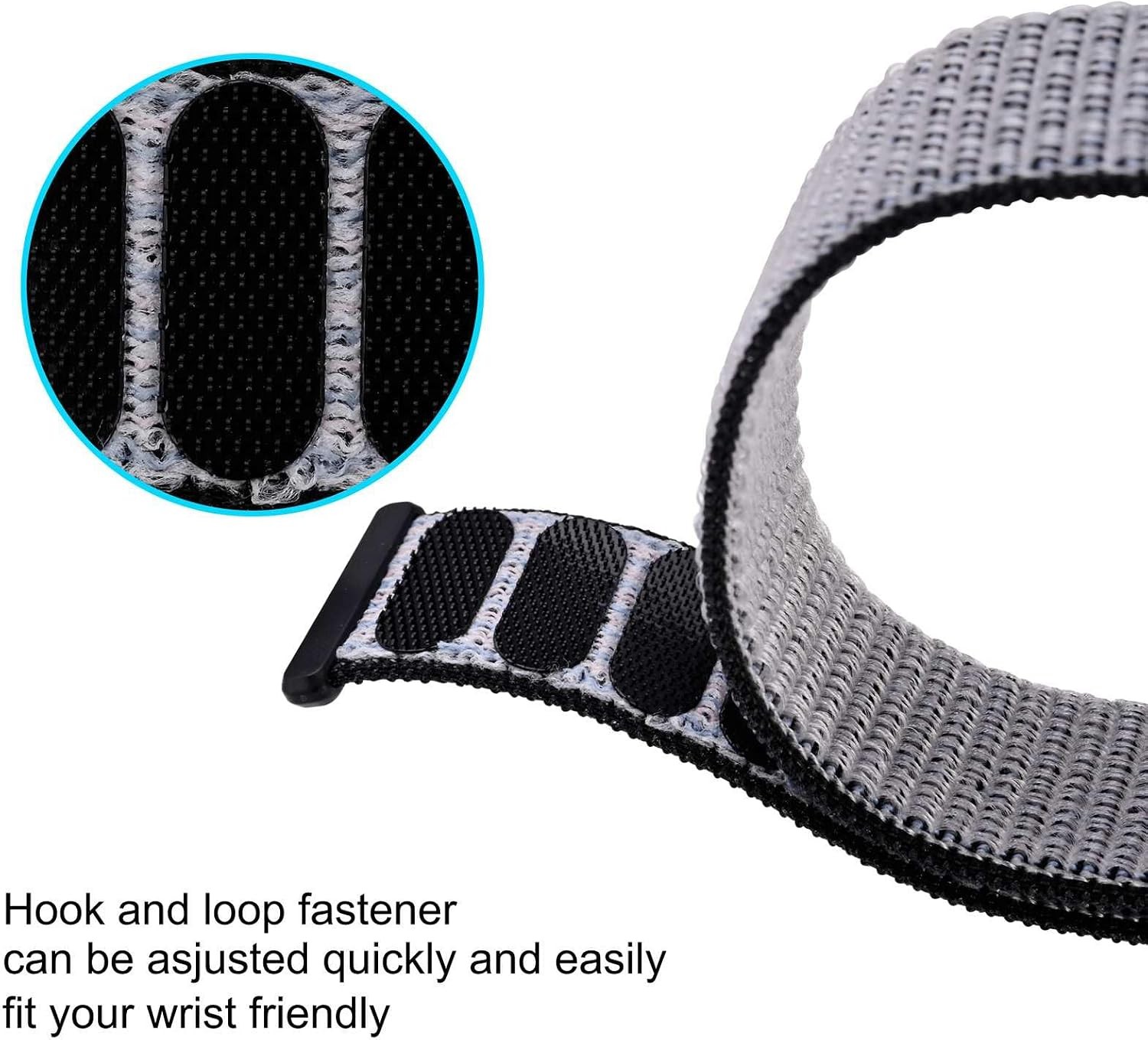 Adjustable Nylon Sport Loop Watch Bands 2 Pack for 16mm 18mm 20mm 22mm Sizes