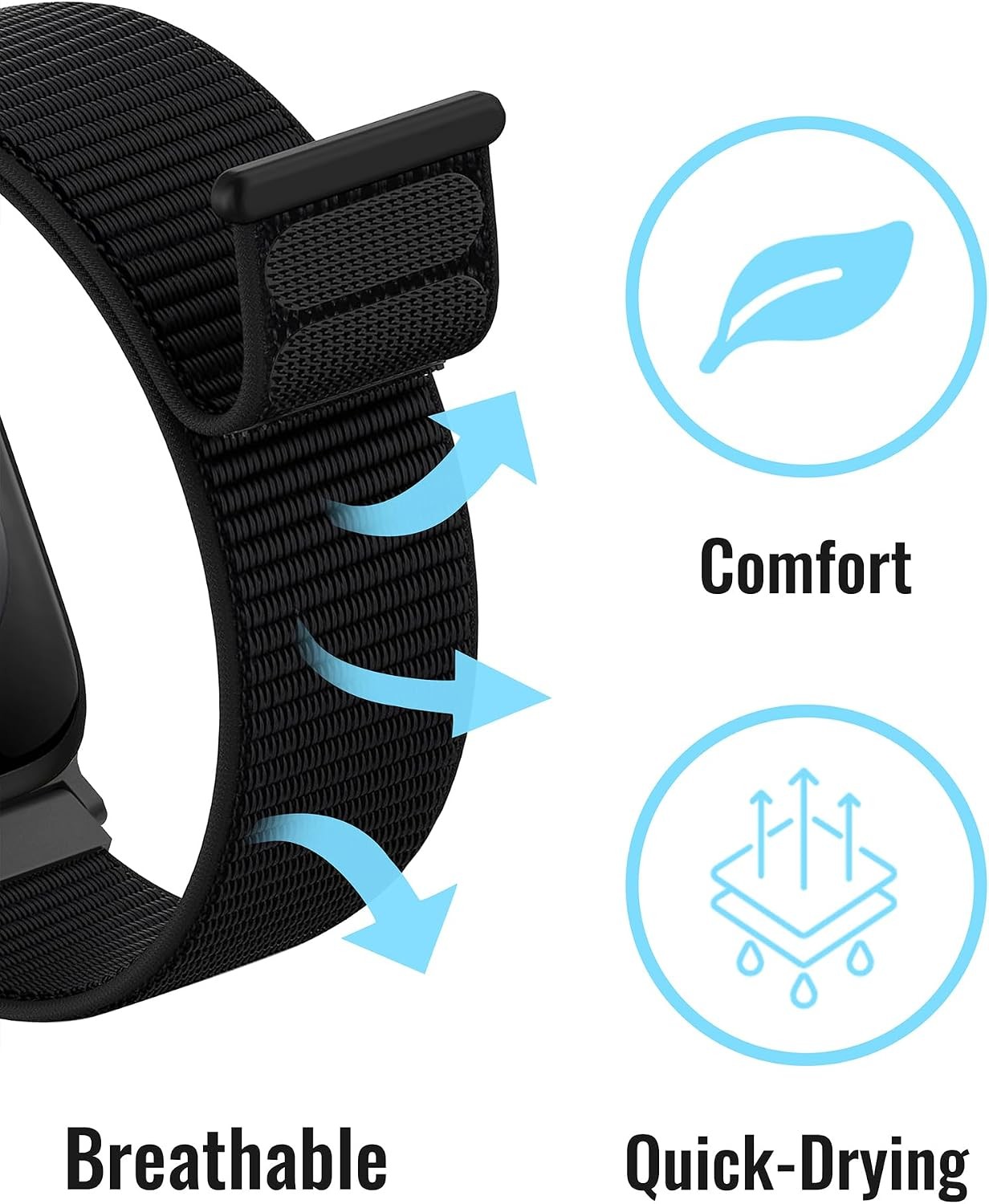 Soft Nylon Sport Loop Strap Compatible with Apple Watch Series 7 38mm 40mm