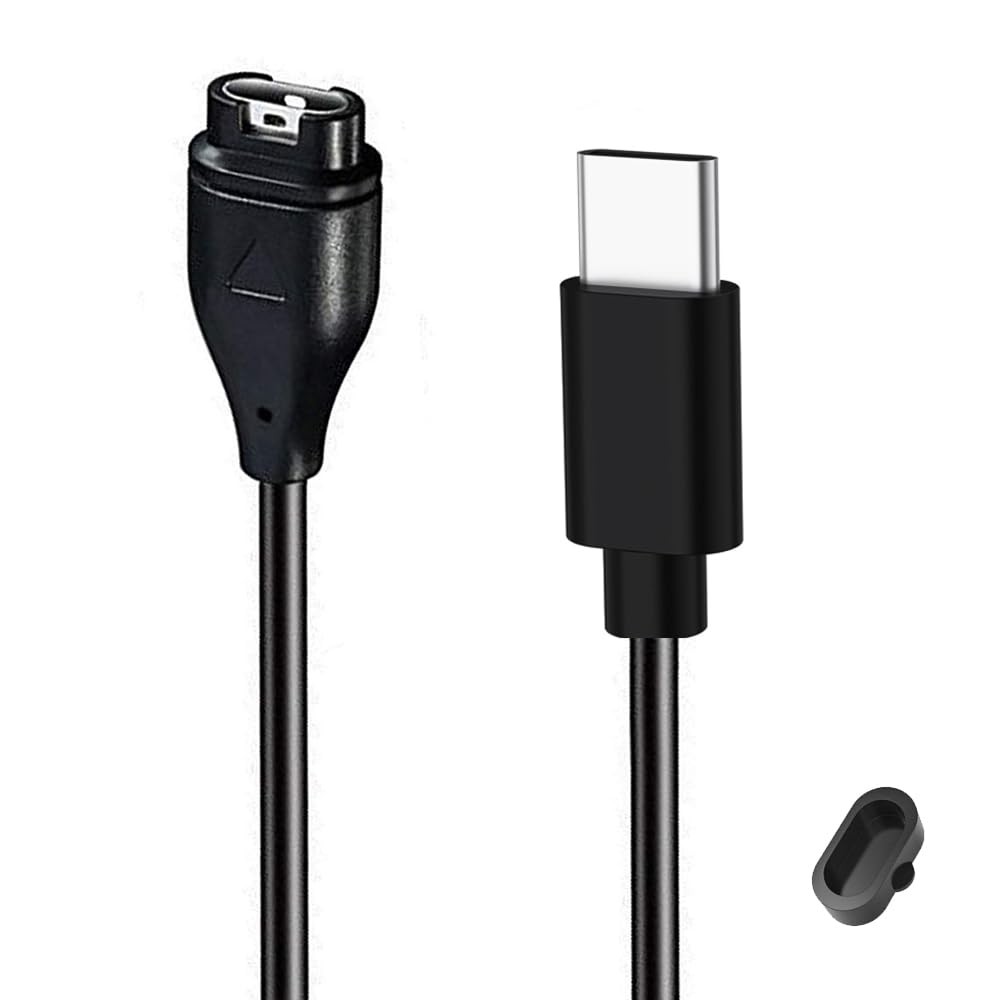 Charging Cable USB C for Garmin Fenix 8 7 6 5, Forerunner 945 45 45S 245 Music